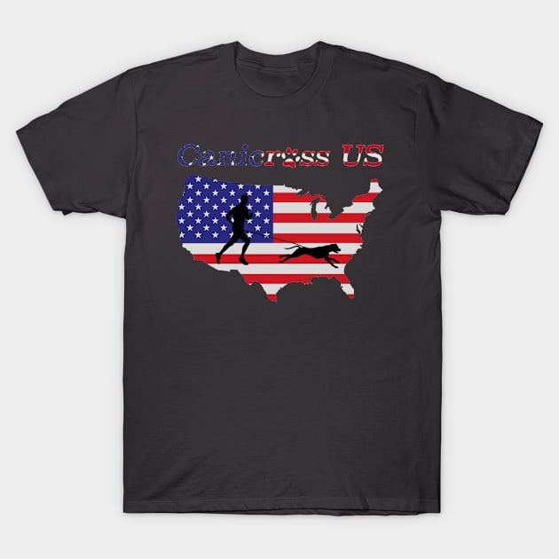 Dog Running USA T-Shirt by CanicrossUS